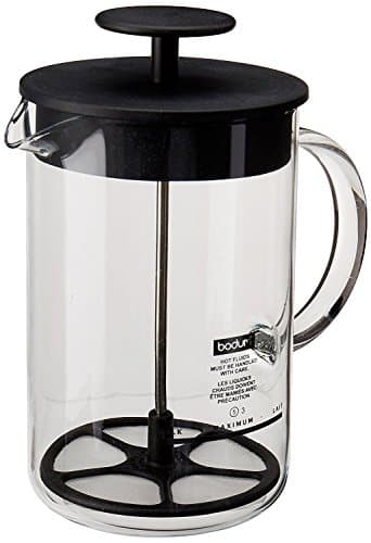 Bodum Latteo Manual Milk Frother, 8 Ounce, Black